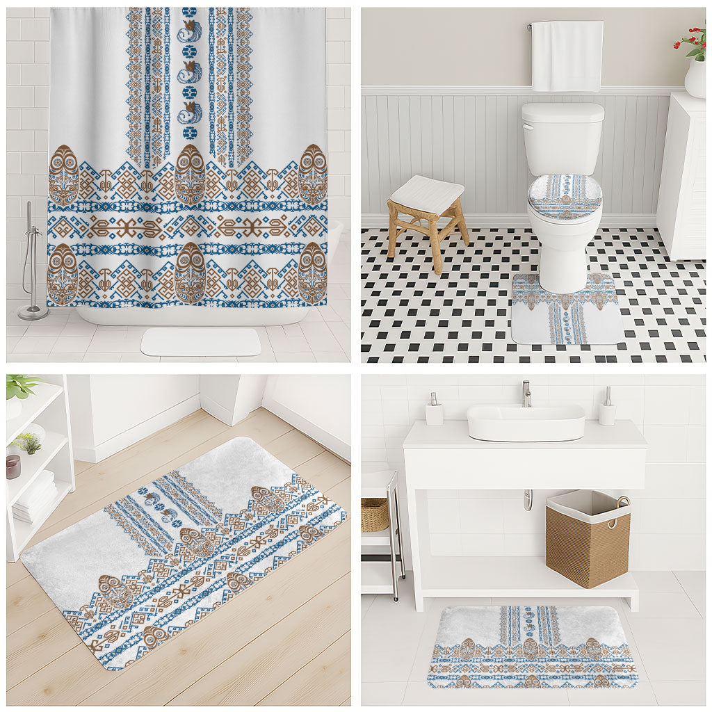 Papua New Guinea Bird Ethnic Bathroom Set Papuan Batik Inspired Pattern LT9 - Polynesian Pride