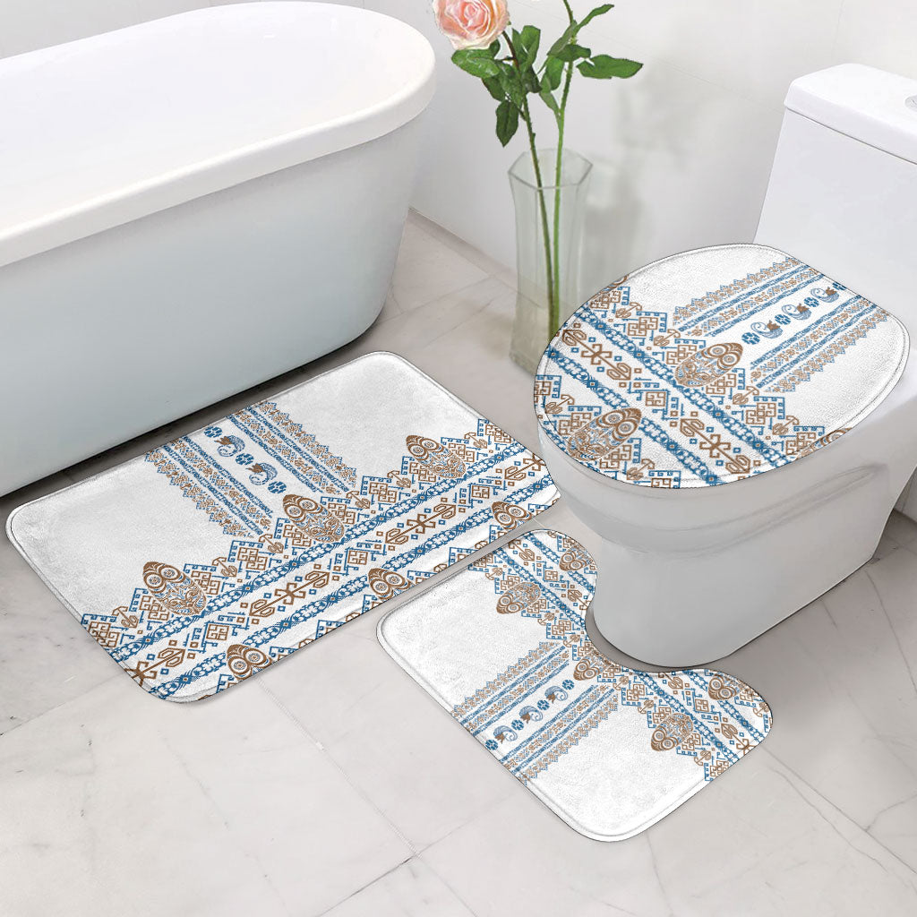 Papua New Guinea Bird Ethnic Bathroom Set Papuan Batik Inspired Pattern LT9 - Polynesian Pride