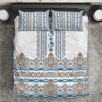 Papua New Guinea Bird Ethnic Bedding Set Papuan Batik Inspired Pattern LT9 White - Polynesian Pride