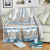 Papua New Guinea Bird Ethnic Blanket Papuan Batik Inspired Pattern LT9 White - Polynesian Pride