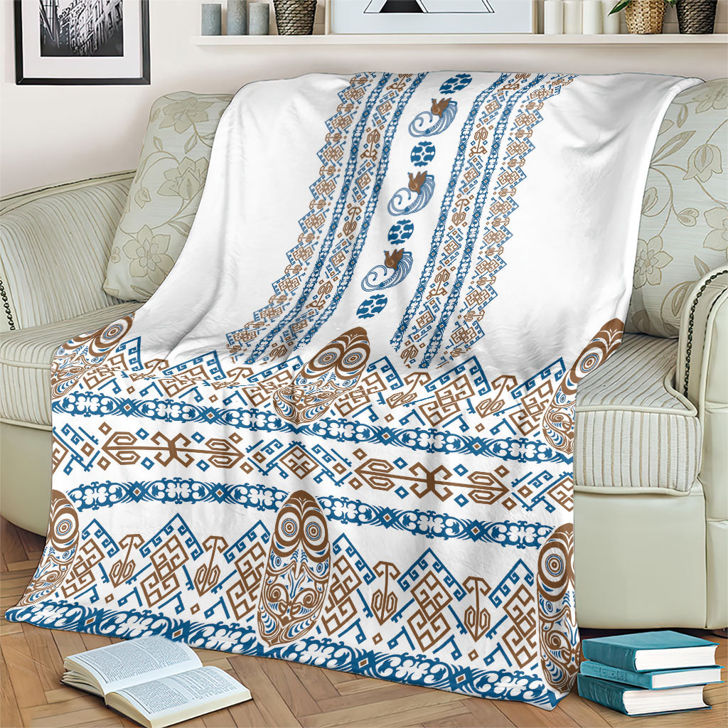 Papua New Guinea Bird Ethnic Blanket Papuan Batik Inspired Pattern LT9 - Polynesian Pride