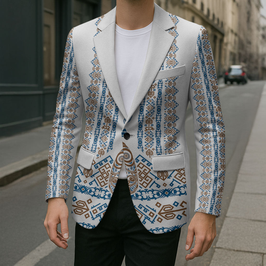 Personalised Papua New Guinea Bird Ethnic Blazer Papuan Batik Inspired Pattern LT9 - Polynesian Pride