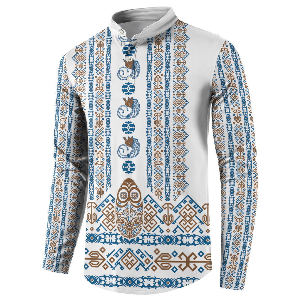 Personalised Papua New Guinea Bird Ethnic Button Sweatshirt Papuan Batik Inspired Pattern LT9 - Polynesian Pride