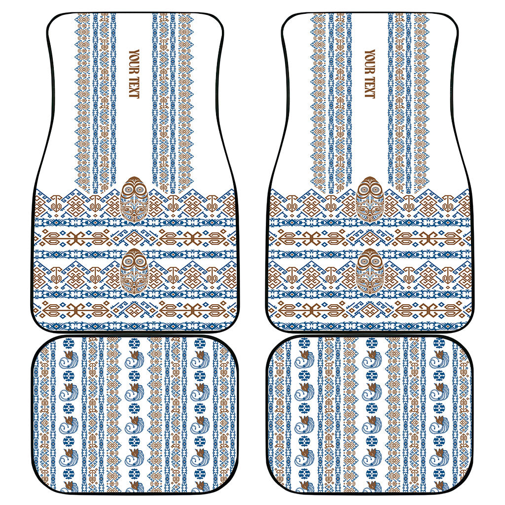 Personalised Papua New Guinea Bird Ethnic Car Mats Papuan Batik Inspired Pattern LT9 - Polynesian Pride
