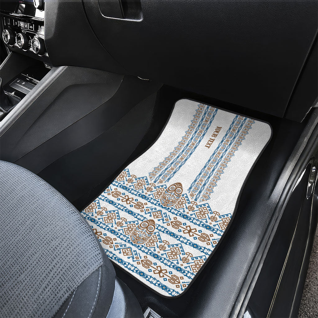 Personalised Papua New Guinea Bird Ethnic Car Mats Papuan Batik Inspired Pattern LT9 - Polynesian Pride
