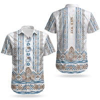 Personalised Papua New Guinea Bird Ethnic Couples Matching Summer Maxi Dress and Hawaiian Shirt Papuan Batik Inspired Pattern LT9 - Polynesian Pride