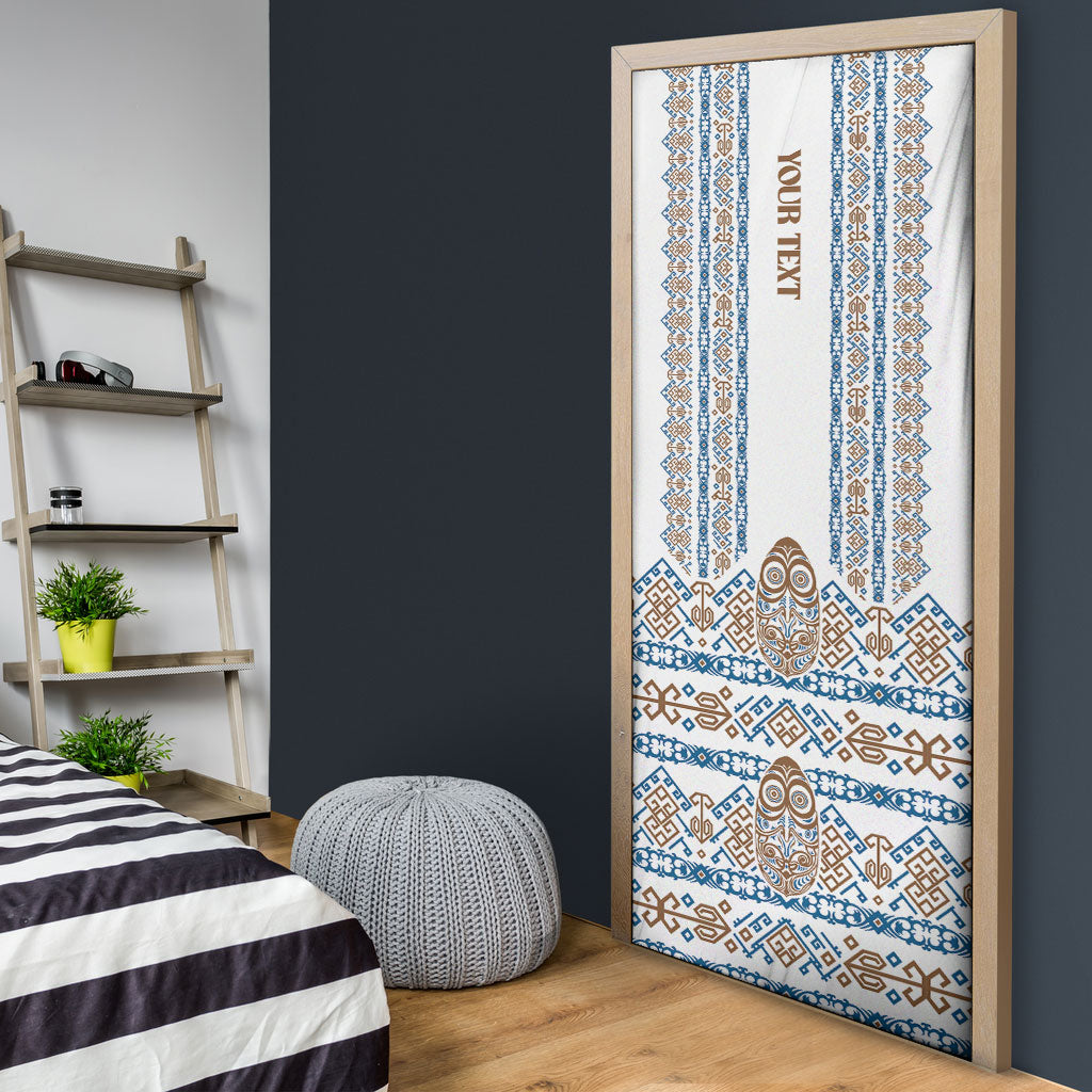 Personalised Papua New Guinea Bird Ethnic Door Cover Papuan Batik Inspired Pattern LT9 - Polynesian Pride