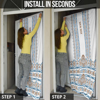 Personalised Papua New Guinea Bird Ethnic Door Cover Papuan Batik Inspired Pattern LT9 - Polynesian Pride