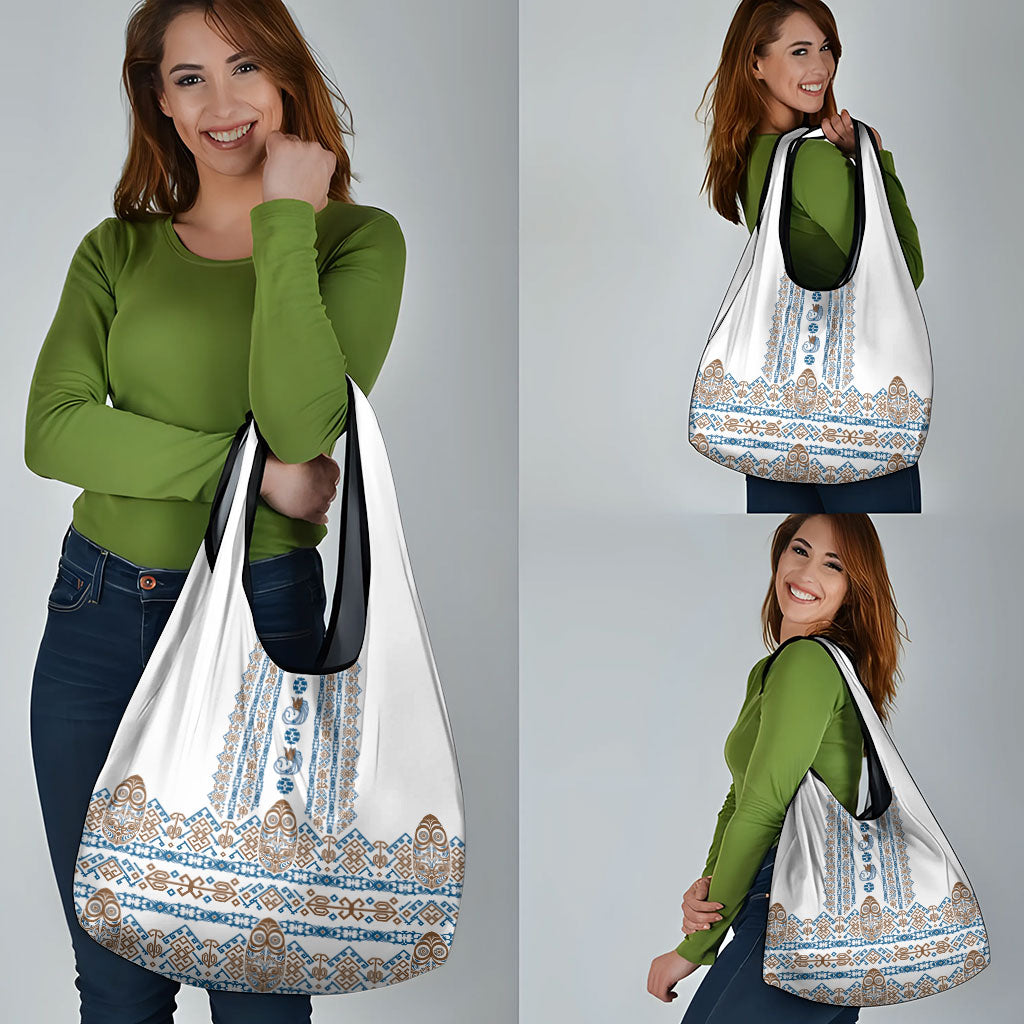 Papua New Guinea Bird Ethnic Grocery Bag Papuan Batik Inspired Pattern LT9 - Polynesian Pride
