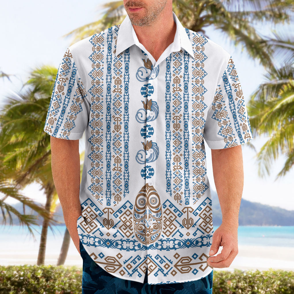 Personalised Papua New Guinea Bird Ethnic Hawaiian Shirt Papuan Batik Inspired Pattern LT9 - Polynesian Pride