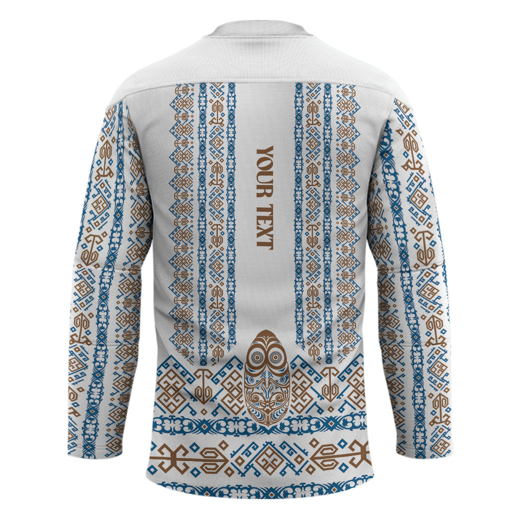 Personalised Papua New Guinea Bird Ethnic Hockey Jersey Papuan Batik Inspired Pattern LT9 - Polynesian Pride