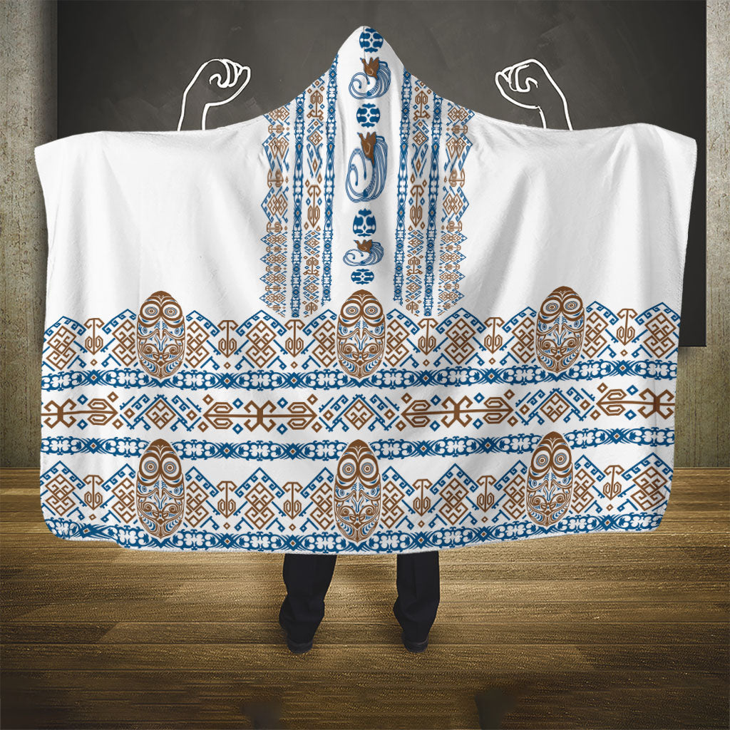 Papua New Guinea Bird Ethnic Hooded Blanket Papuan Batik Inspired Pattern LT9 - Polynesian Pride