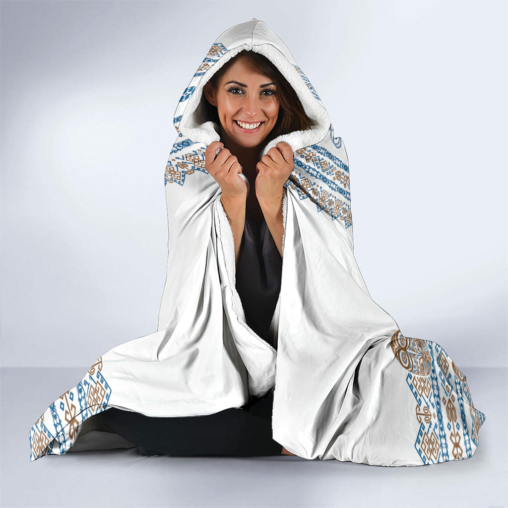 Papua New Guinea Bird Ethnic Hooded Blanket Papuan Batik Inspired Pattern LT9 - Polynesian Pride