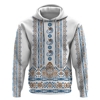 Personalised Papua New Guinea Bird Ethnic Hoodie Papuan Batik Inspired Pattern LT9 Pullover Hoodie White - Polynesian Pride