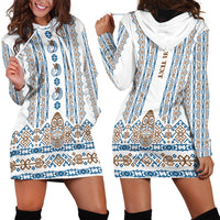 Personalised Papua New Guinea Bird Ethnic Hoodie Dress Papuan Batik Inspired Pattern LT9 - Polynesian Pride