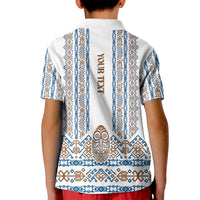 Personalised Papua New Guinea Bird Ethnic Kid Polo Shirt Papuan Batik Inspired Pattern LT9 - Polynesian Pride