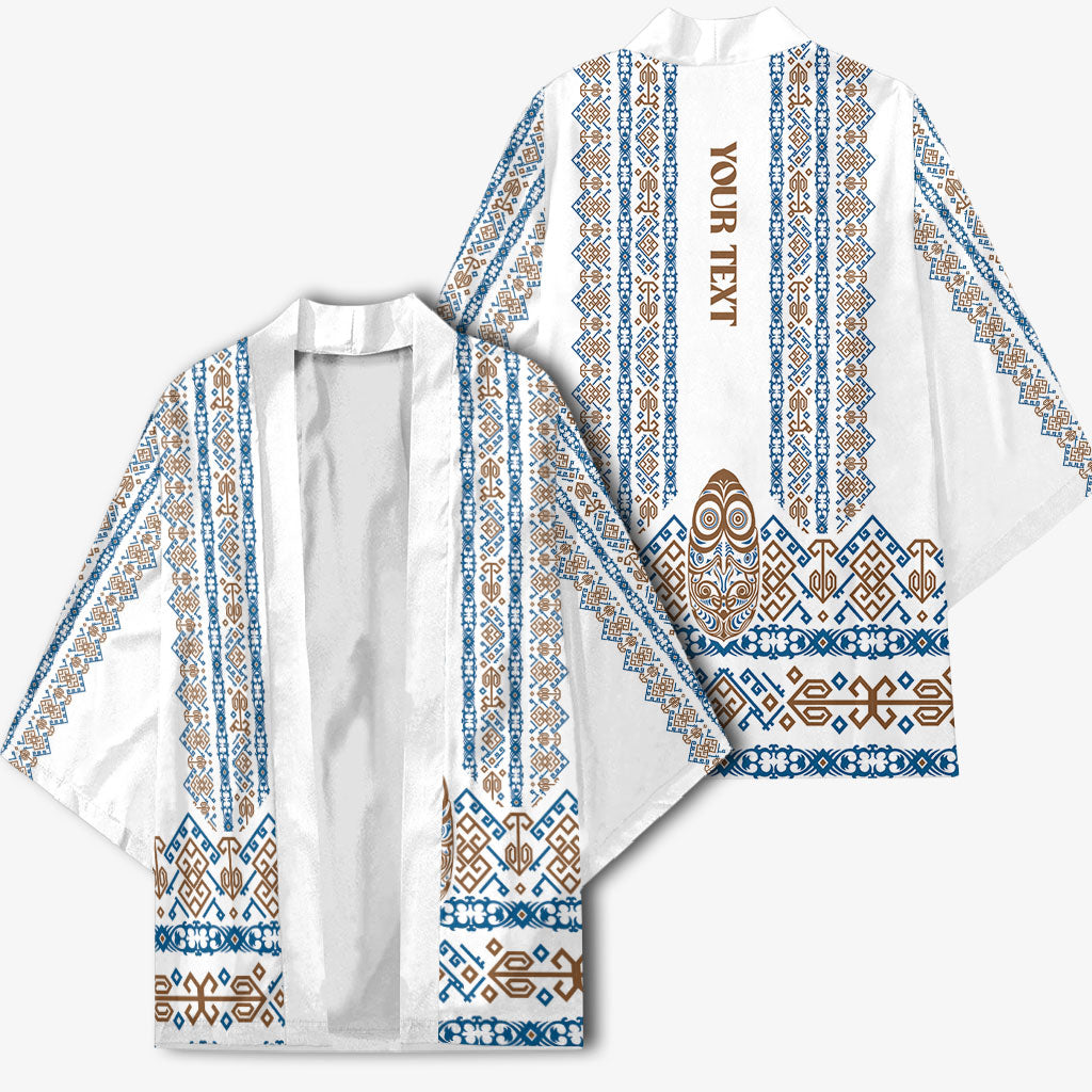 Personalised Papua New Guinea Bird Ethnic Kimono Papuan Batik Inspired Pattern LT9 - Polynesian Pride