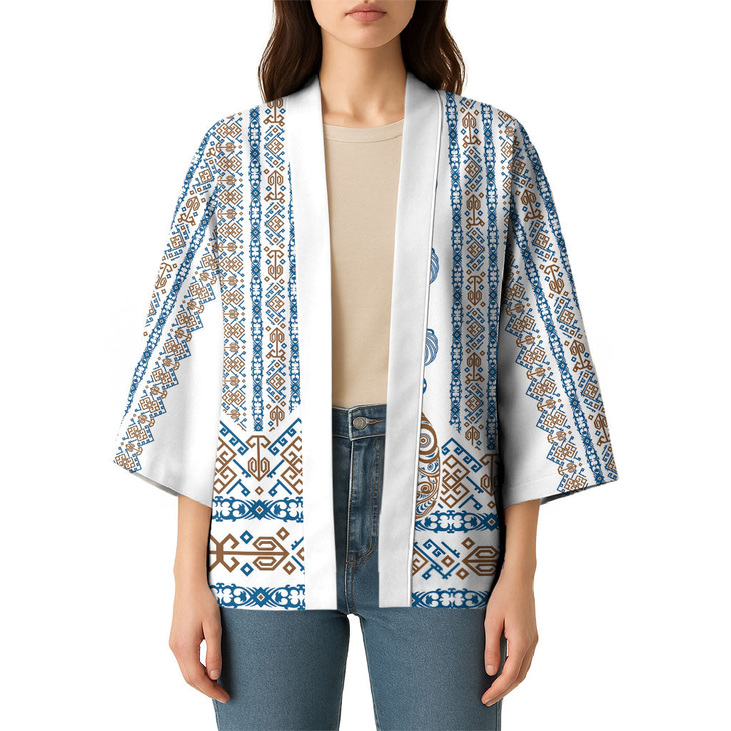 Personalised Papua New Guinea Bird Ethnic Kimono Papuan Batik Inspired Pattern LT9 - Polynesian Pride
