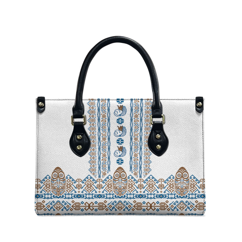 Papua New Guinea Bird Ethnic Leather Bag Papuan Batik Inspired Pattern LT9 - Polynesian Pride
