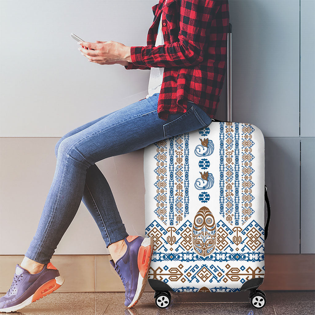 Papua New Guinea Bird Ethnic Luggage Cover Papuan Batik Inspired Pattern LT9 - Polynesian Pride