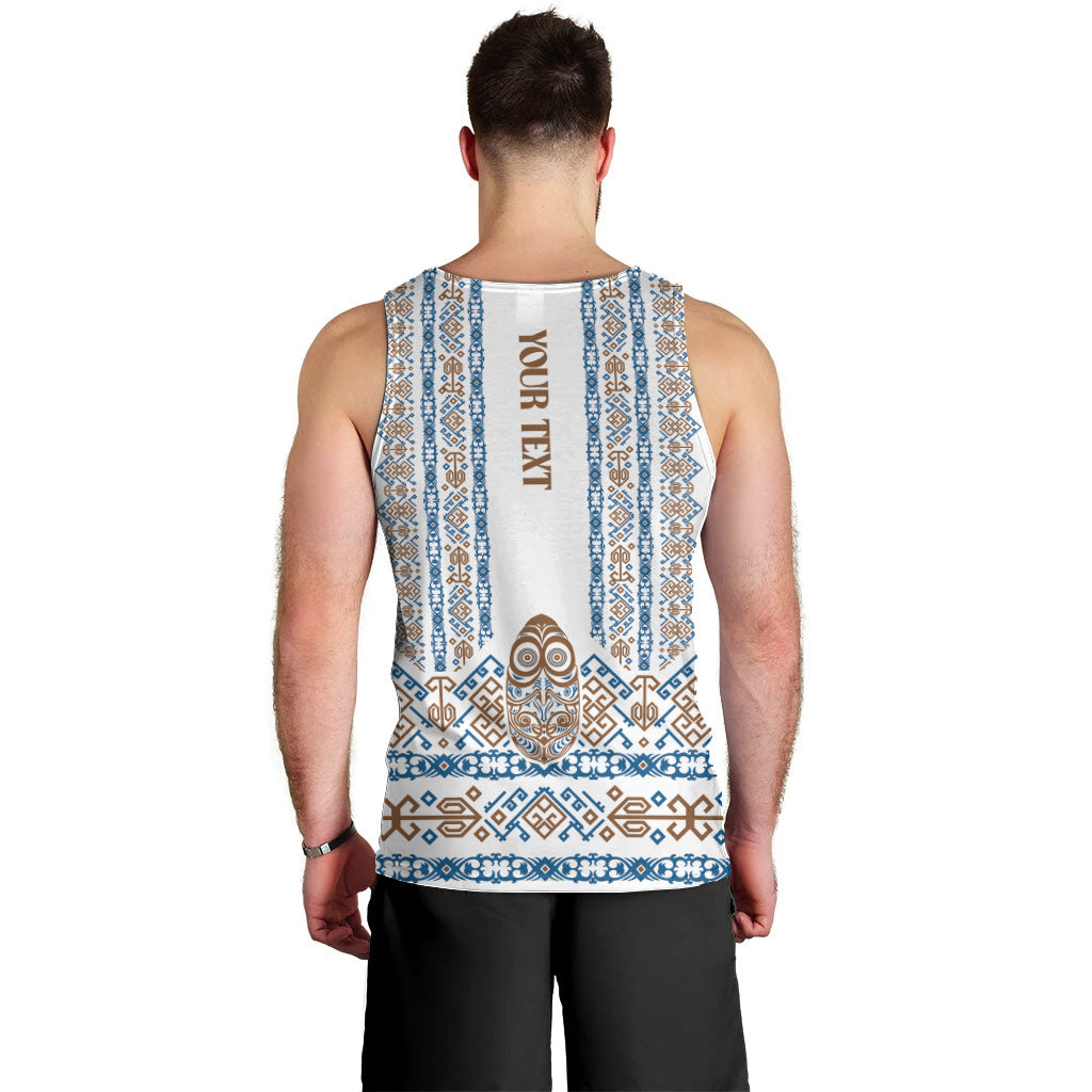 Personalised Papua New Guinea Bird Ethnic Men Tank Top Papuan Batik Inspired Pattern LT9 - Polynesian Pride