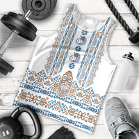 Personalised Papua New Guinea Bird Ethnic Men Tank Top Papuan Batik Inspired Pattern LT9 - Polynesian Pride