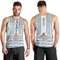 Personalised Papua New Guinea Bird Ethnic Men Tank Top Papuan Batik Inspired Pattern LT9 - Polynesian Pride