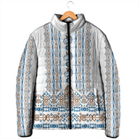 Personalised Papua New Guinea Bird Ethnic Padded Jacket Papuan Batik Inspired Pattern LT9 - Polynesian Pride