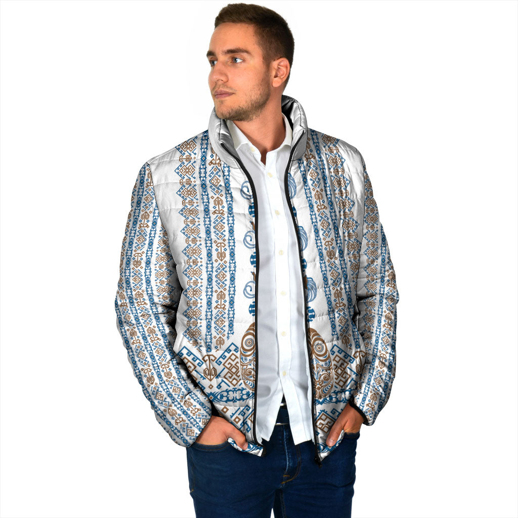 Personalised Papua New Guinea Bird Ethnic Padded Jacket Papuan Batik Inspired Pattern LT9 - Polynesian Pride