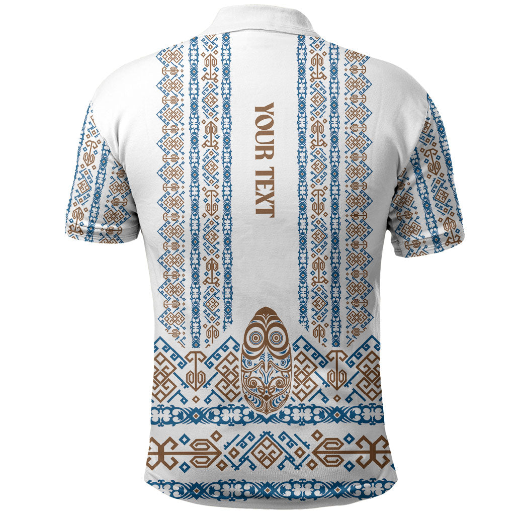 Personalised Papua New Guinea Bird Ethnic Polo Shirt Papuan Batik Inspired Pattern LT9 - Polynesian Pride