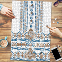 Papua New Guinea Bird Ethnic Puzzle Papuan Batik Inspired Pattern LT9 White - Polynesian Pride
