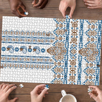 Papua New Guinea Bird Ethnic Puzzle Papuan Batik Inspired Pattern LT9 - Polynesian Pride