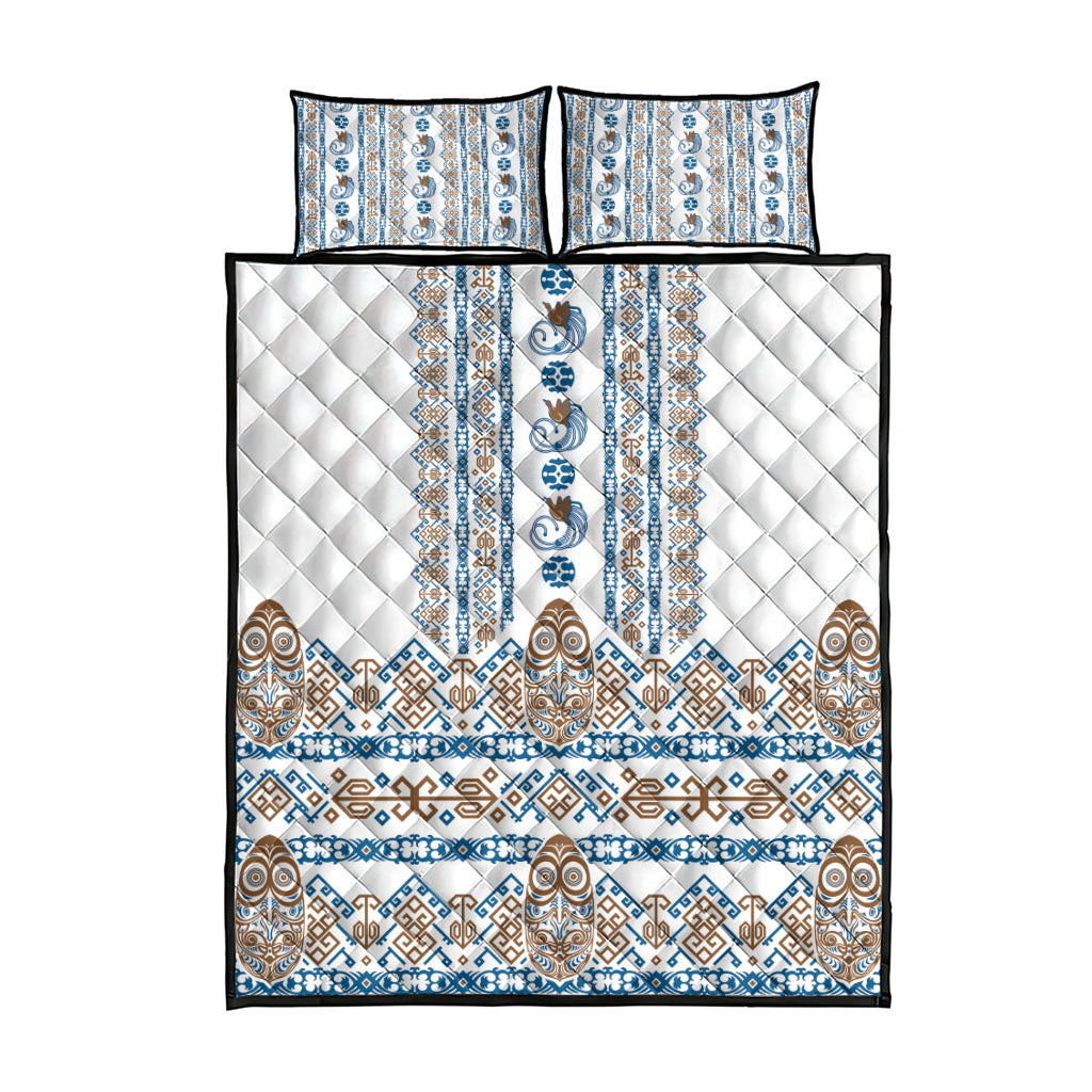 Papua New Guinea Bird Ethnic Quilt Bed Set Papuan Batik Inspired Pattern LT9 - Polynesian Pride