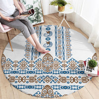 Papua New Guinea Bird Ethnic Round Carpet Papuan Batik Inspired Pattern LT9 - Polynesian Pride