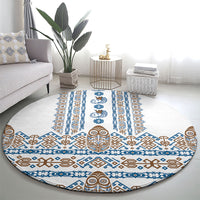 Papua New Guinea Bird Ethnic Round Carpet Papuan Batik Inspired Pattern LT9 - Polynesian Pride