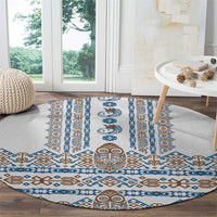 Papua New Guinea Bird Ethnic Round Carpet Papuan Batik Inspired Pattern LT9 - Polynesian Pride