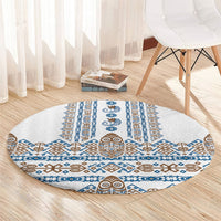 Papua New Guinea Bird Ethnic Round Carpet Papuan Batik Inspired Pattern LT9 - Polynesian Pride
