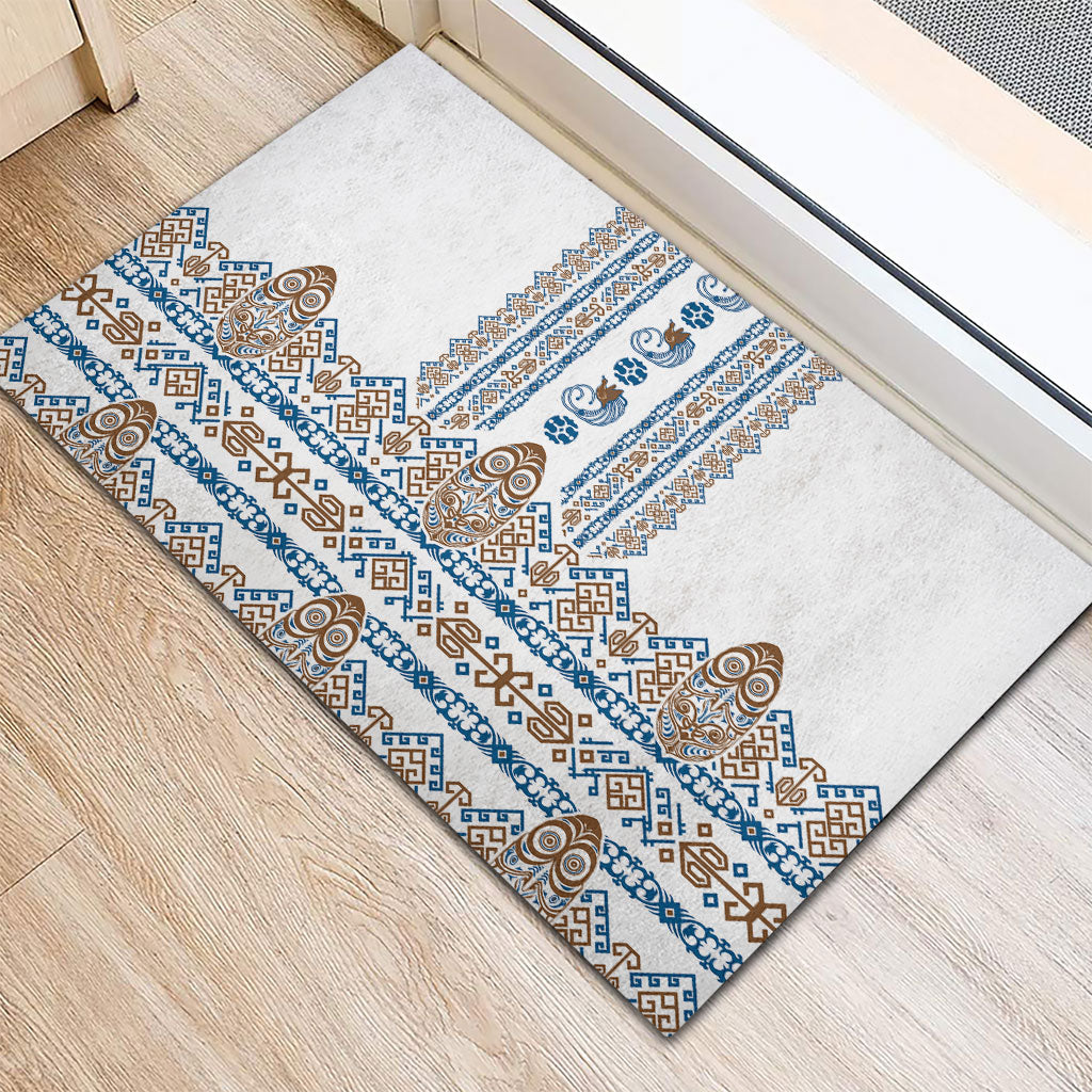 Papua New Guinea Bird Ethnic Rubber Doormat Papuan Batik Inspired Pattern LT9 - Polynesian Pride