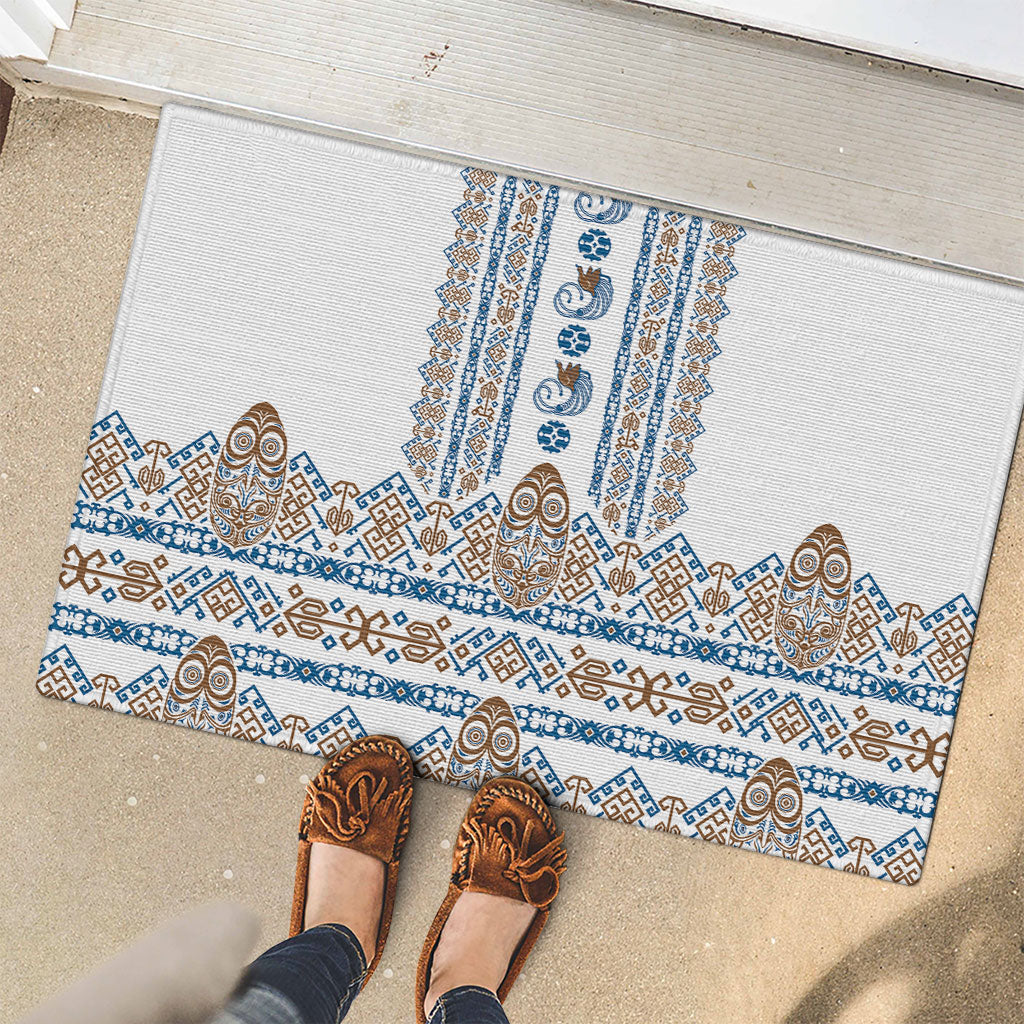Papua New Guinea Bird Ethnic Rubber Doormat Papuan Batik Inspired Pattern LT9 - Polynesian Pride