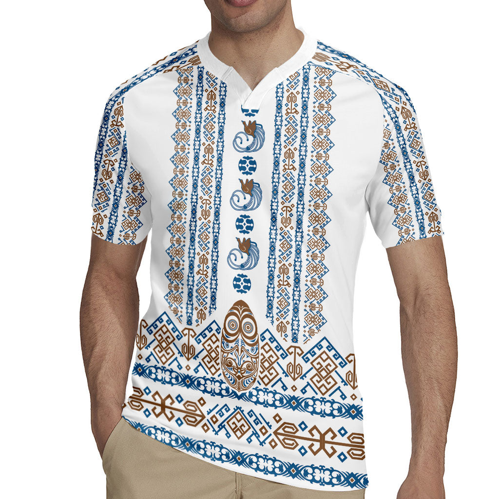 Personalised Papua New Guinea Bird Ethnic Rugby Jersey Papuan Batik Inspired Pattern LT9 - Polynesian Pride