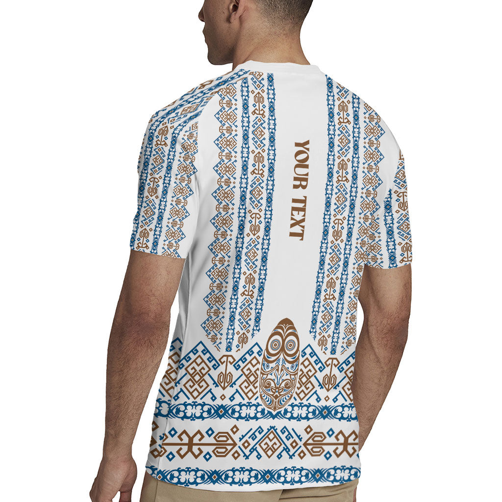 Personalised Papua New Guinea Bird Ethnic Rugby Jersey Papuan Batik Inspired Pattern LT9 - Polynesian Pride