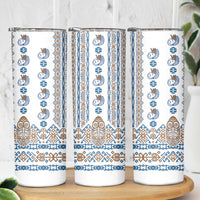 Papua New Guinea Bird Ethnic Skinny Tumbler Papuan Batik Inspired Pattern LT9 - Polynesian Pride