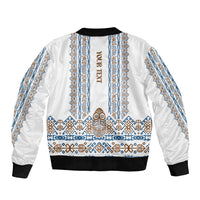 Personalised Papua New Guinea Bird Ethnic Sleeve Zip Bomber Jacket Papuan Batik Inspired Pattern LT9 - Polynesian Pride