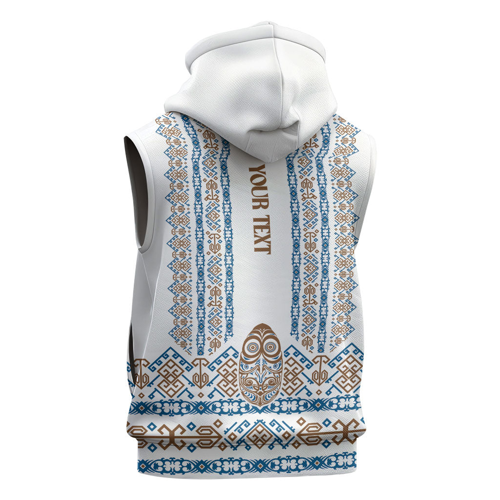 Personalised Papua New Guinea Bird Ethnic Sleeveless Hoodie Papuan Batik Inspired Pattern LT9 - Polynesian Pride