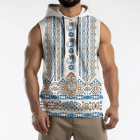 Personalised Papua New Guinea Bird Ethnic Sleeveless Hoodie Papuan Batik Inspired Pattern LT9 - Polynesian Pride