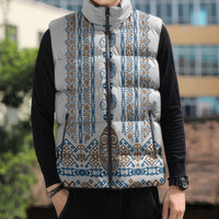 Personalised Papua New Guinea Bird Ethnic Sleeveless Puffer Jacket Papuan Batik Inspired Pattern LT9 - Polynesian Pride