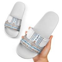 Papua New Guinea Bird Ethnic Slide Sandals Papuan Batik Inspired Pattern LT9 - Polynesian Pride