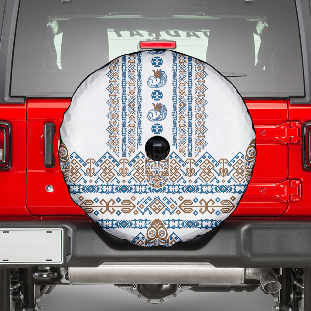 Papua New Guinea Bird Ethnic Spare Tire Cover Papuan Batik Inspired Pattern LT9 - Polynesian Pride