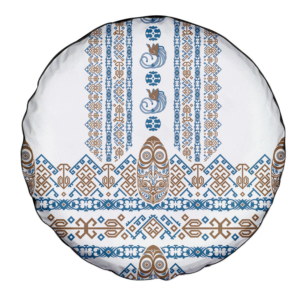 Papua New Guinea Bird Ethnic Spare Tire Cover Papuan Batik Inspired Pattern LT9 - Polynesian Pride