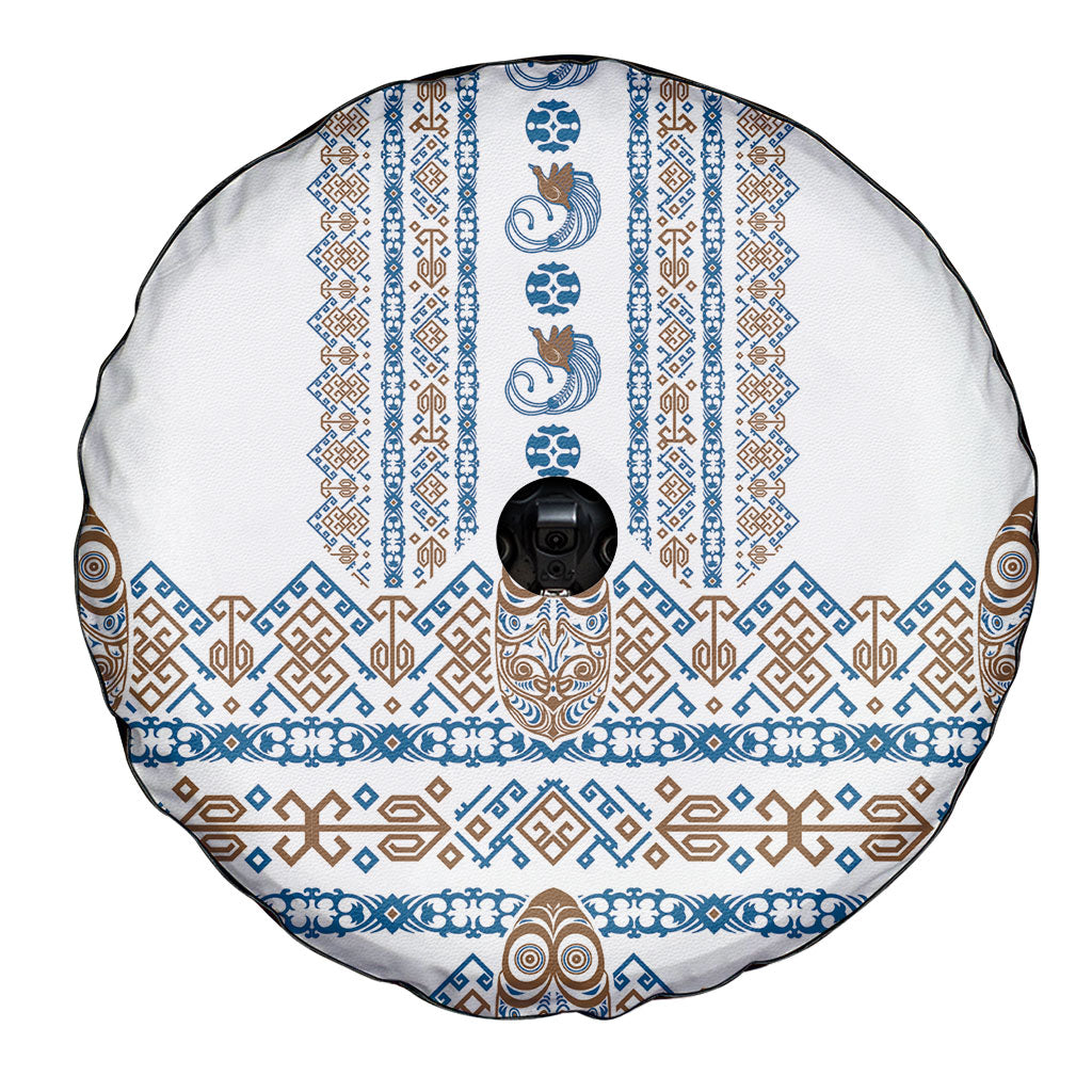 Papua New Guinea Bird Ethnic Spare Tire Cover Papuan Batik Inspired Pattern LT9 - Polynesian Pride